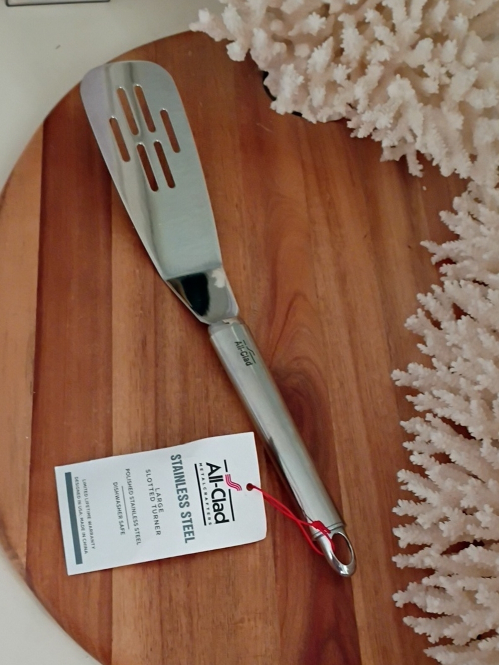 All Clad NWT Stainless Steel Slotted Turner - Silver - Picture 6 of 6